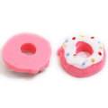 Hot Selling Mini Doughnut Resin Cabochon Flat Back Sweet Food  Donut Handmade Craft Decor Beads Charms Hairpin Ornaments