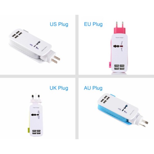 Multiple Universal Travel Charger 4 USB Ports