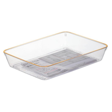 PET Clear Drawer Organizer Utensil Tray BPA Free
