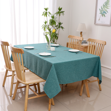 100% Polyester High Quality Waterproof Linen Look Tablecloth for The Dining Room Party Wedding