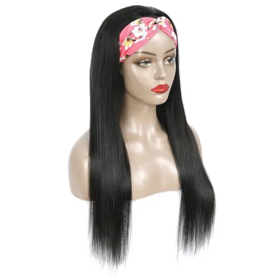 Wholesale price headband wigs human hair, Brazilian hair wig with headband
