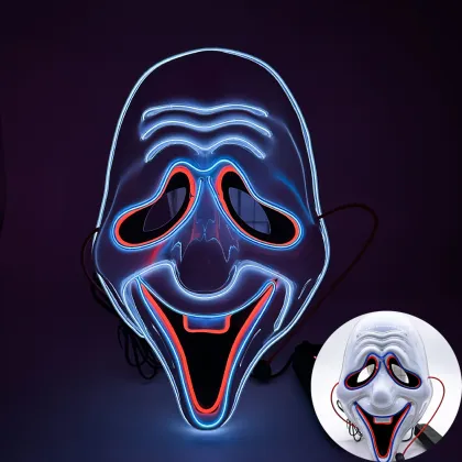 Luminous Horror Halloween Scream Face Mask