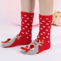 Reindeurs de Noël à double couche chaussettes à pantoufles confortables