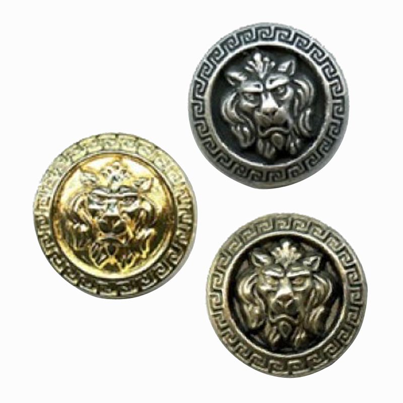 Lion S Head Metal Button