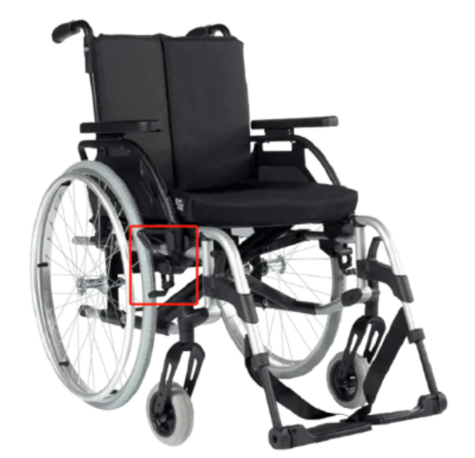 Springless Aluminum Wheelchair Brake