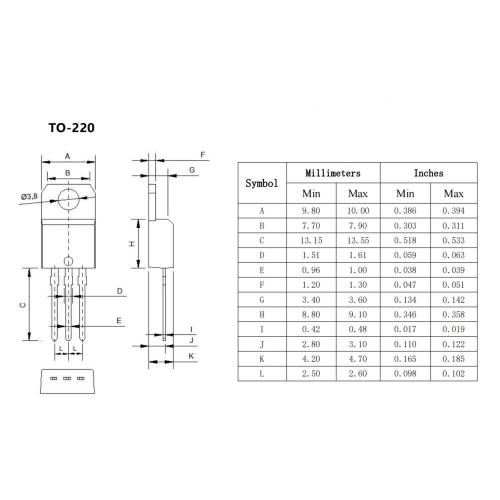 High reliability BTA208 600V triac TO-220