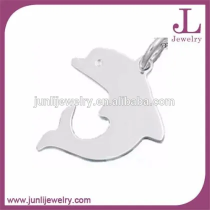 Silver And Gold Stainless Steel Dolphin Necklace