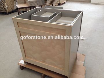 Wholesale slab door kitchen wall cabinets with glass doors factory price