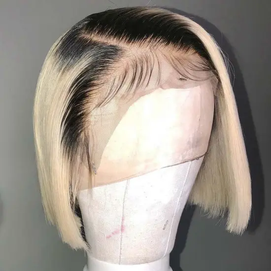 Purple Color Lace Front Human Hair Bob Wigs, Wholesale T1B 613 Blonde Blue Red Grey Green Ombre Short Bob Wigs For Black Women