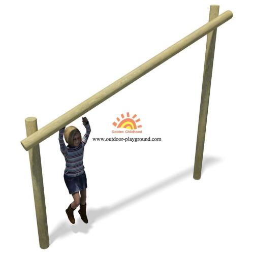 Наружная деревянная бревно, балансирующее конструкцию детской площадки HPL