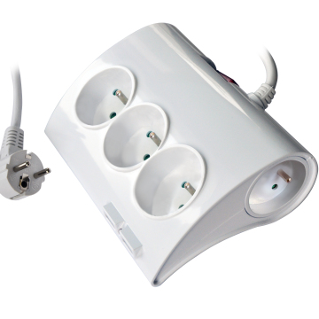 Smart Argentine Desk Socket with 5 Ways, 10A 250V~, 2 USB Ports, Child Safety Lock, Luminous Overload Switch and Wi-Fi Compatibility - Hot Selling Product