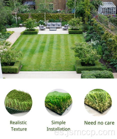 Jardín resistente al fuego hierba artificial de 30 mm de alta densidad