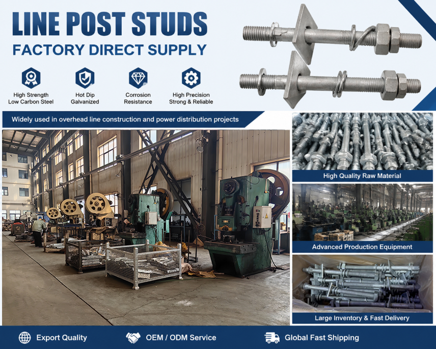 line post studs production