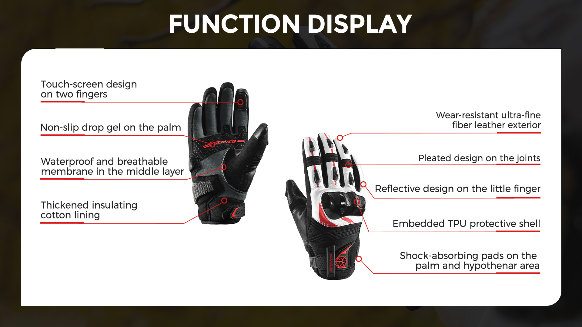 thermal motorcycle gloves