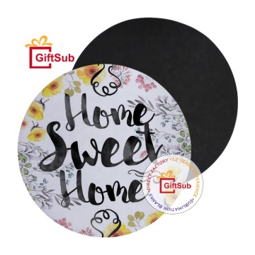 Customizable Indoor Doormats with Round, Sublimation Blank Design, Polyester and Rubber Base for Non-Slip Protection