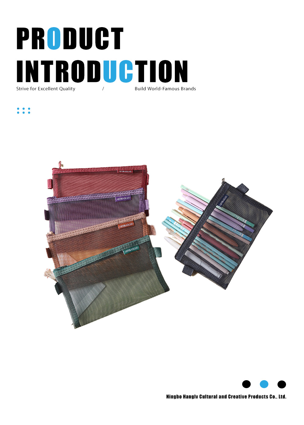 Mesh Pencil Case, Stylish and Transparent(3)