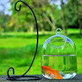 14.2 * 10 * 10cm Cute Transparent Fish Tank Glass Hanging Glass Aquarium Fish Bowl Flower Vase Creative Home Decor