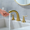 Robinet de salle de bain en or brossé Shamanda avec drainage