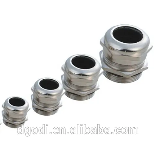 nickel plated brass double threaded gland nut