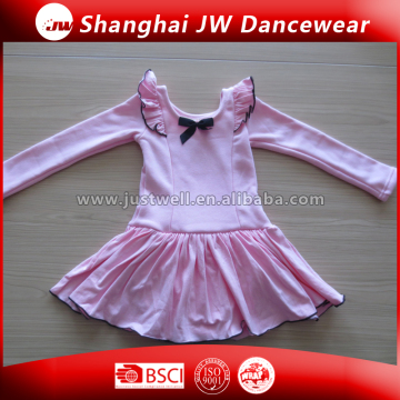Wholesale gymnastic leotard children pink long sleeve leotard with skirt                        
                                                                                Supplier's Choice