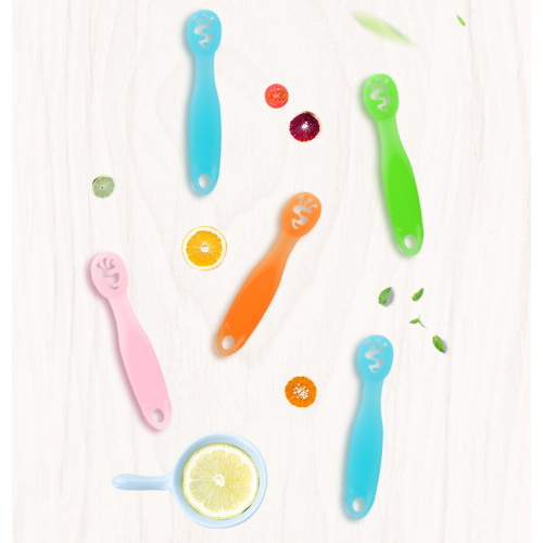 Anpassade 2st Silicone First Steg Baby Spoons