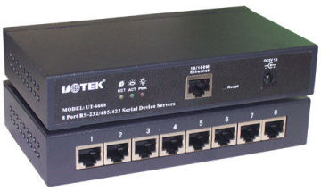 8 Ports Ethernet Serial Converter 10 / 100m Interface To Rs485 With 32bits 100mhz Cpu