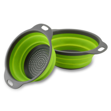 Colador de goma plegable de cocina