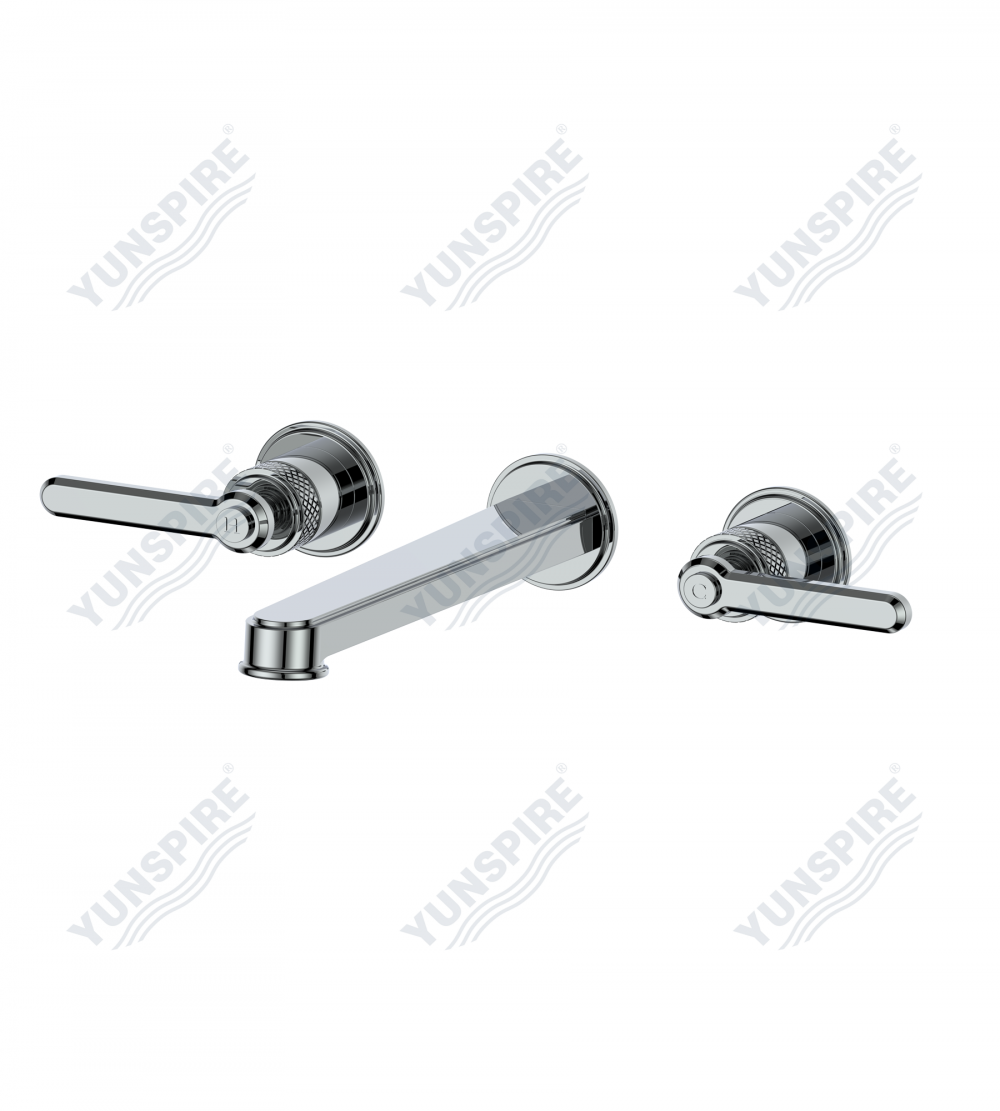 Earl Dual Handle Wall Mounted Basin Mixer