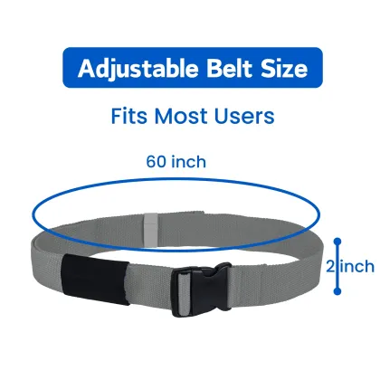 Senior Gray Quick Release Buckle Gait Belt