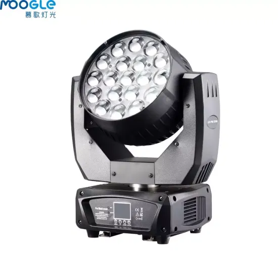 19*15W RGBW 4in1 LED Zooming Mac Aura Wash Moving Head Light
