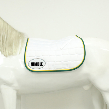 Breathable All-Purpose English Saddle Pad with Wool Cotton Polyester Filling for Various Riding Activities