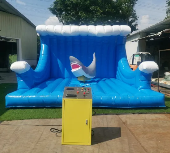 Adult Inflatable Mechanical Bull: Blue Dolphin Riding for Outdoor Team Building Sports