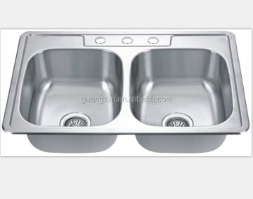 High Quality Double Bowl Stainless Steel RV Kitchen Sink GR-3322