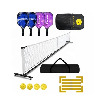 Custom Logo Durable Plastic Pickleball Net Set - Indoor/Outdoor