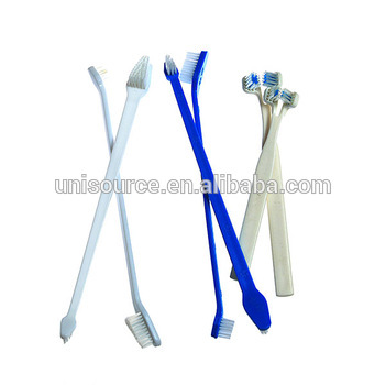 plastic 2 sided pets small dog toothbrush