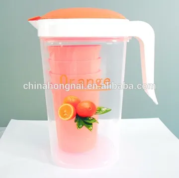 2015 plastic food safe pitcher with cup,PP pitcher and cup set
