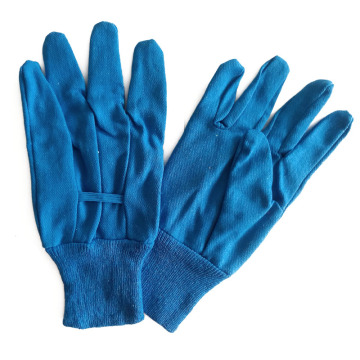 Blauwe kleurentuinhandschoenen werkende handschoenen