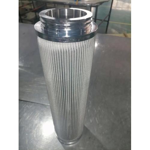 Metal pleated filter element
