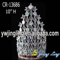 10" Crown Pageant Rhinestone besar untuk dijual