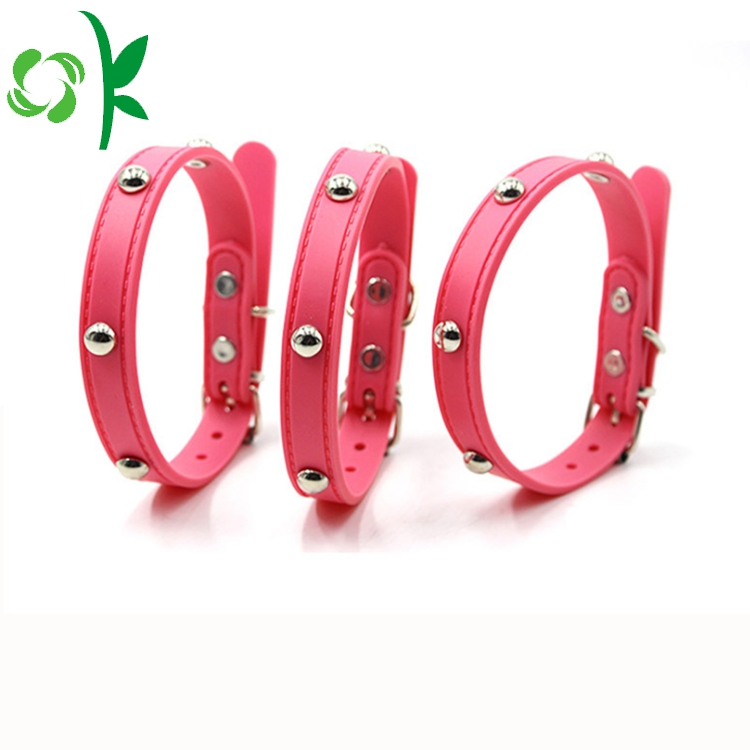 Silicone Cat Collar Custom Dog Collar With Rivet