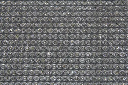 Hot fix Silver mesh white A rhinestone