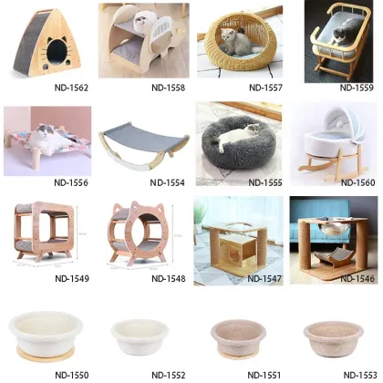 Wooden Cat Tree with Sisal Scratch Board and Nest Bed for Pets