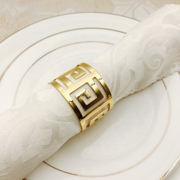 Metal Wedding Napkin Rings - Affordable Colored Hollow Napkin Holders for Festivals and Parties