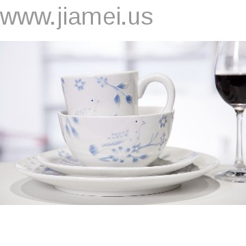 The Porcelain dinnerware for square embossed designs