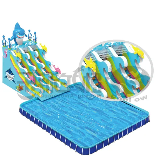 inflatable water park obstacle course Inflatable Water Slide Park with Air Blower