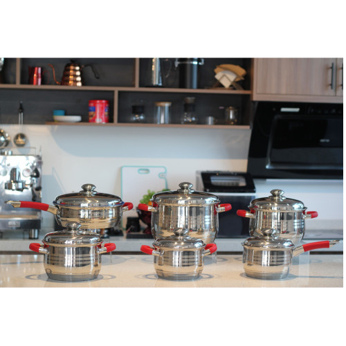 12-Piece Stainless Steel Cookware Set