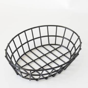 Iron Powder Coated Metal Oval Bread Basket