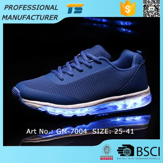 Women Red Air Cushion Running Adults Top Level Dancer Light Shoes Led