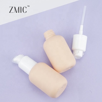 Custom Logo Plastic Cosmetic Squeeze Bottles with Pump for Liquid Foundation