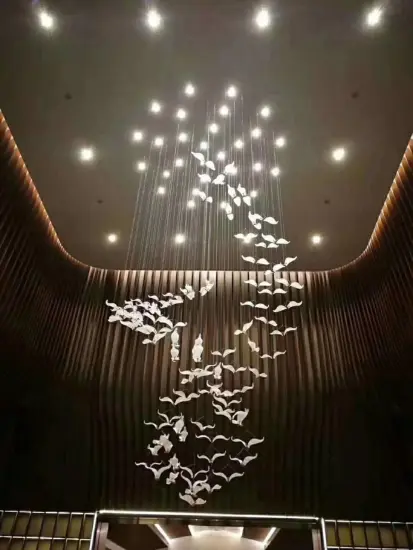 luxurious villa hanging indoors staircase chandelier